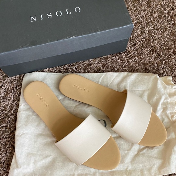 Nisolo Shoes - NWT Never Worn Nisolo Isla slides, Bone color